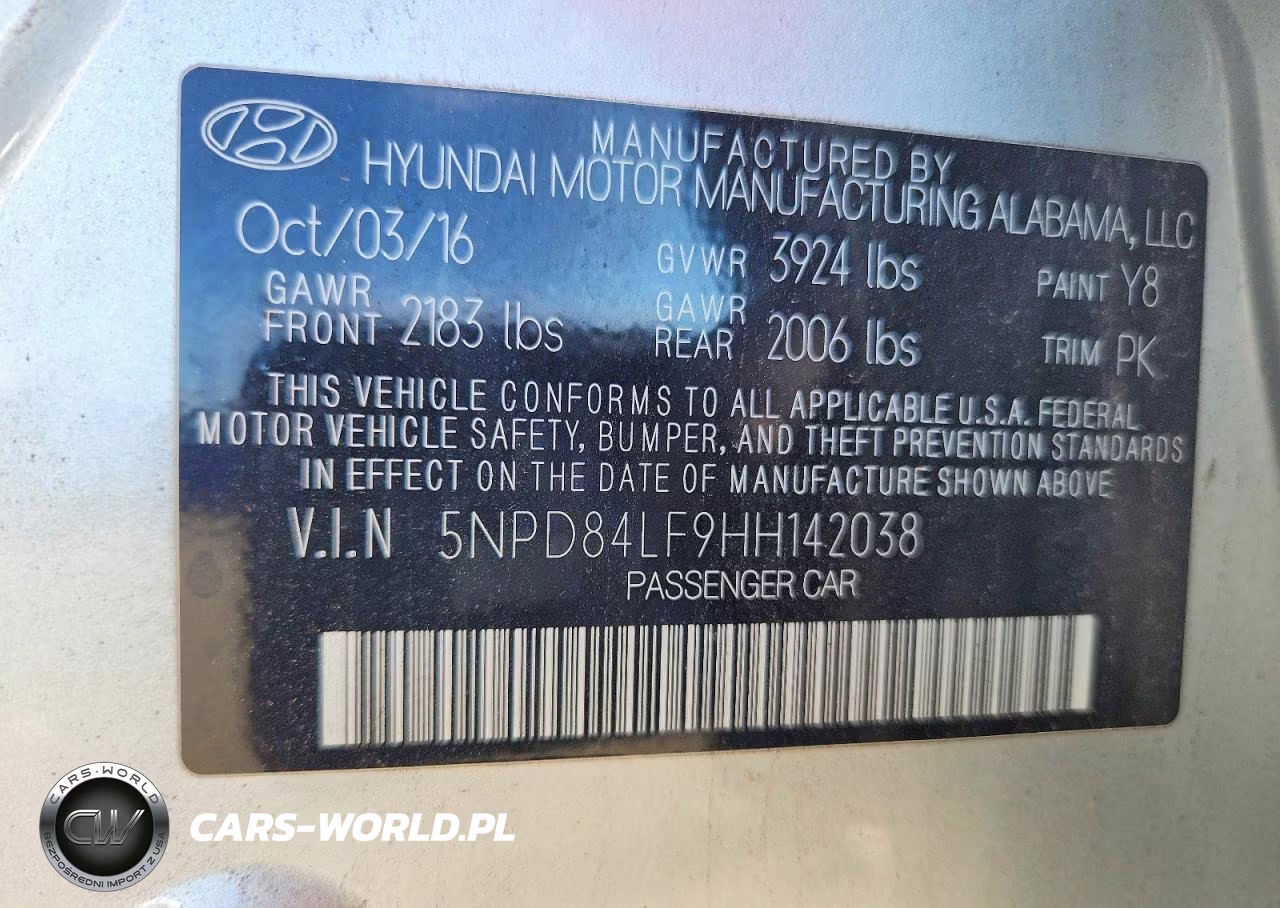 2017 Hyundai Elantra Se VIN:5NPD84LF9HH142038 - 12