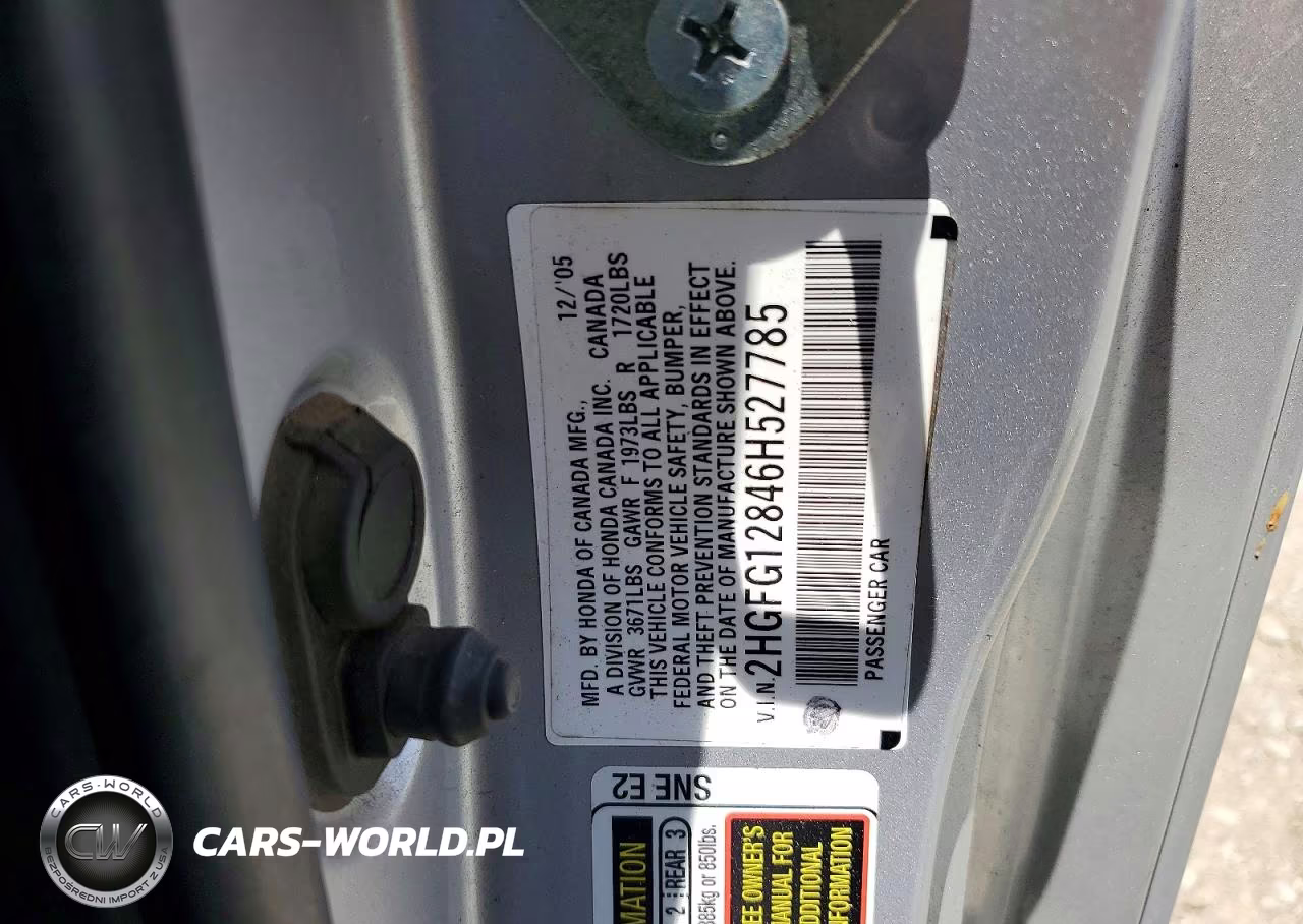 2006 Honda Civic Ex VIN:2HGFG12846H527785 - 12