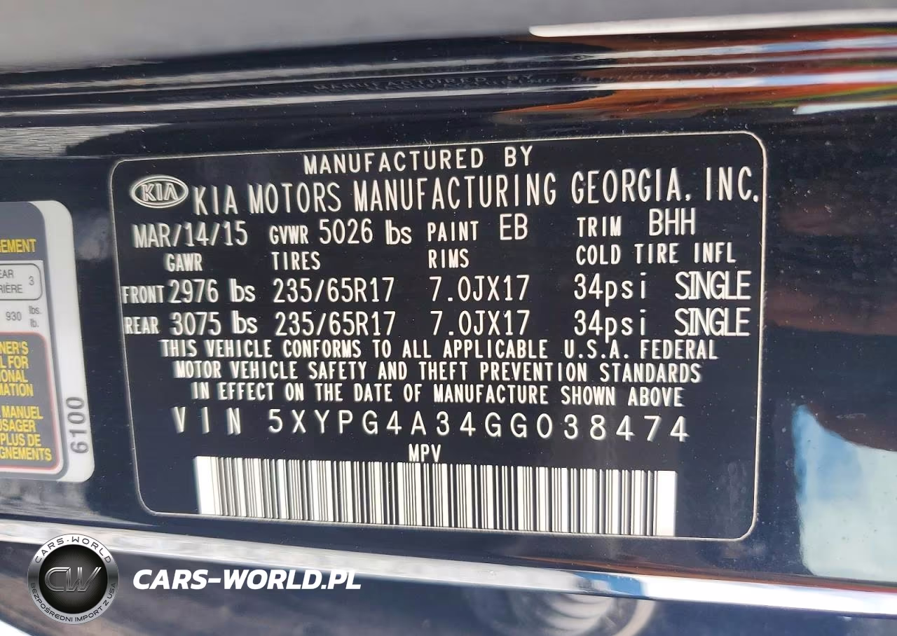 2016 Kia Sorento Lx VIN:5XYPG4A34GG038474 - 12