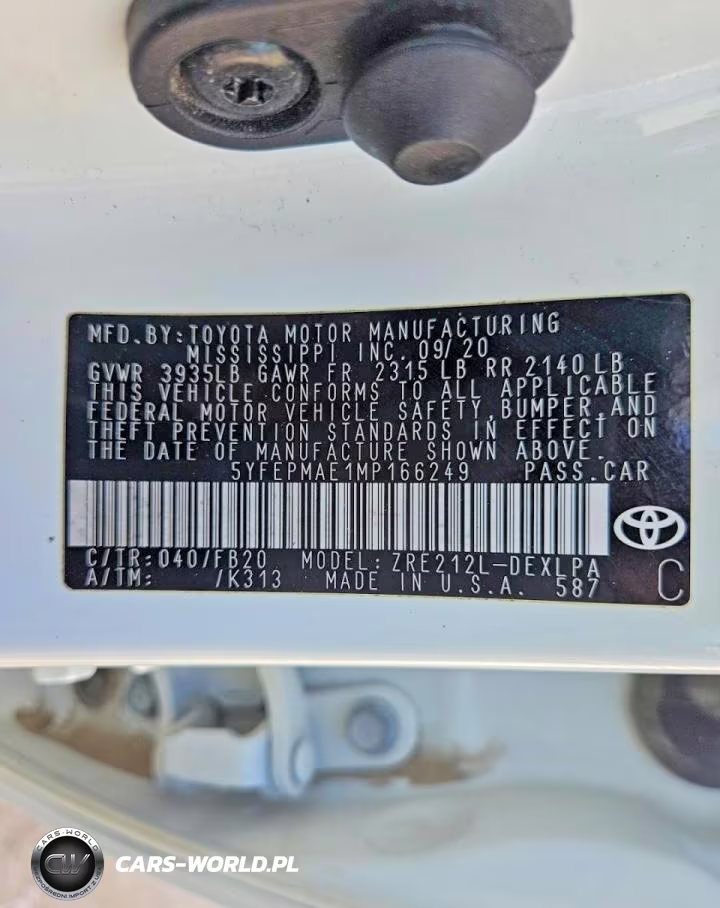 2021 Toyota Corolla Le VIN:5YFEPMAE1MP166249 - 10