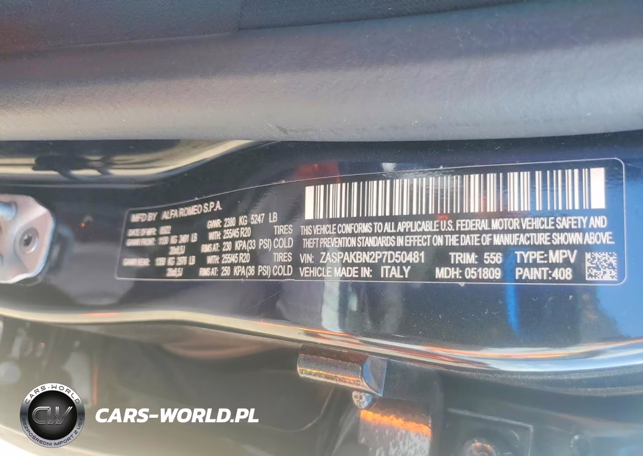 2023 Alfa Romeo Stelvio Ti VIN:ZASPAKBN2P7D50481 - 12
