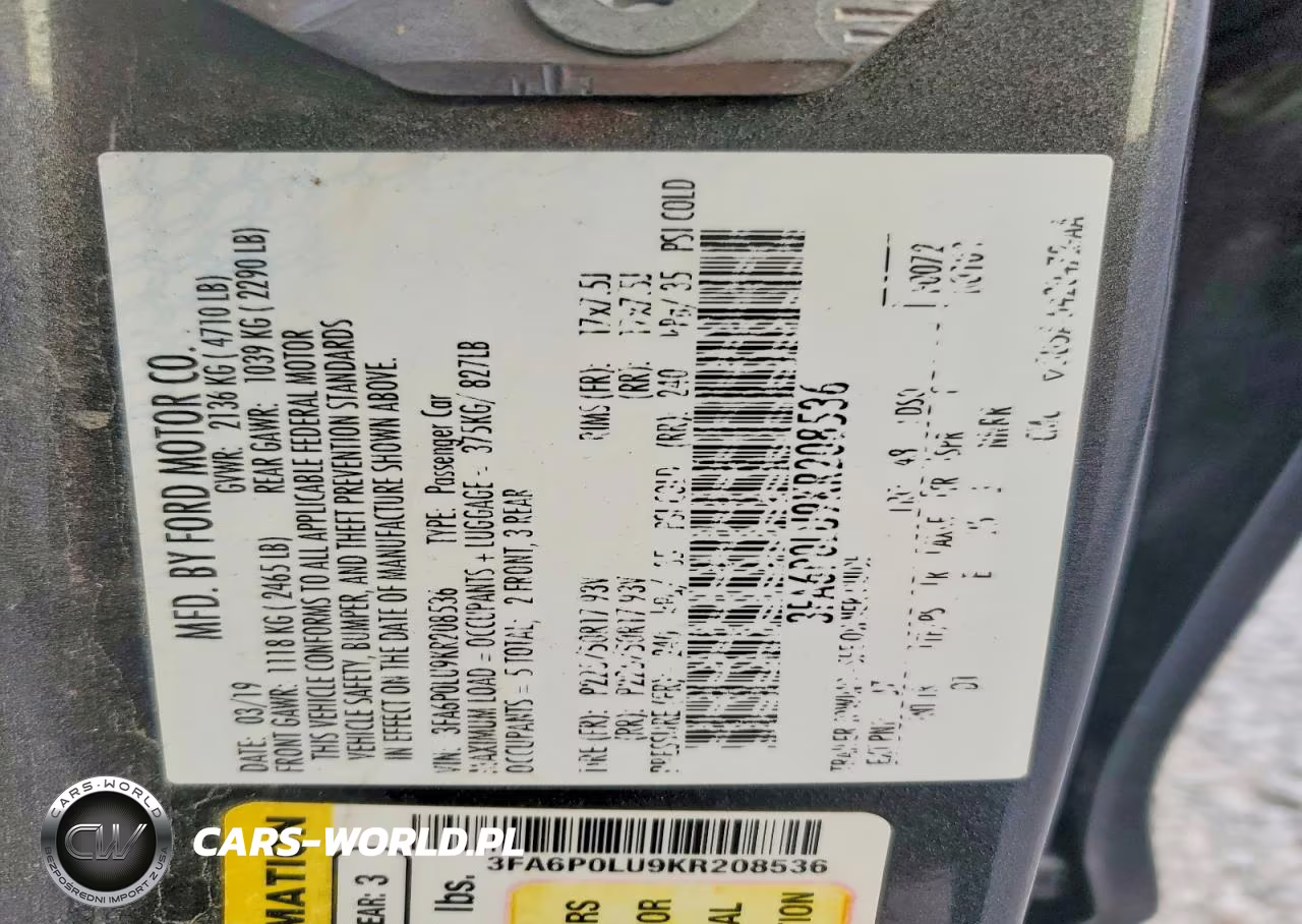 2019 Ford Fusion Se VIN:3FA6P0LU9KR208536 - 12