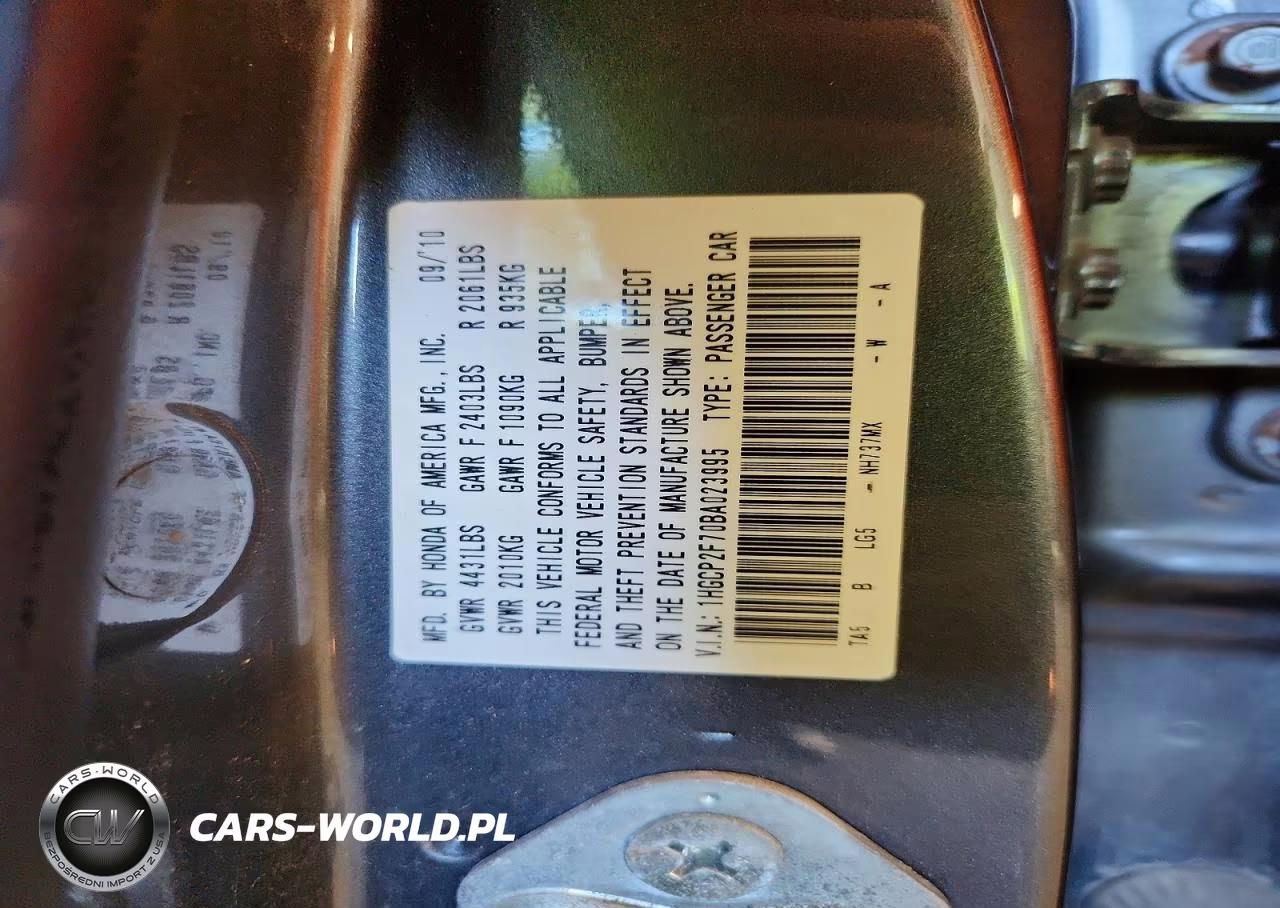 2011 Honda Accord Ex VIN:1HGCP2F70BA023995 - 12