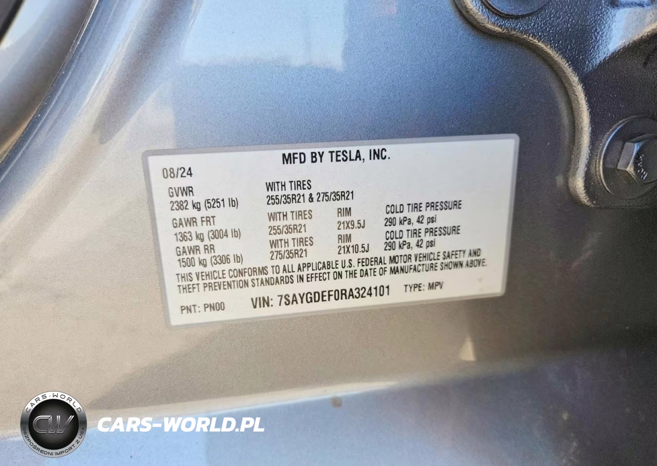 2024 Tesla Model Y VIN:7SAYGDEF0RA324101 - 13