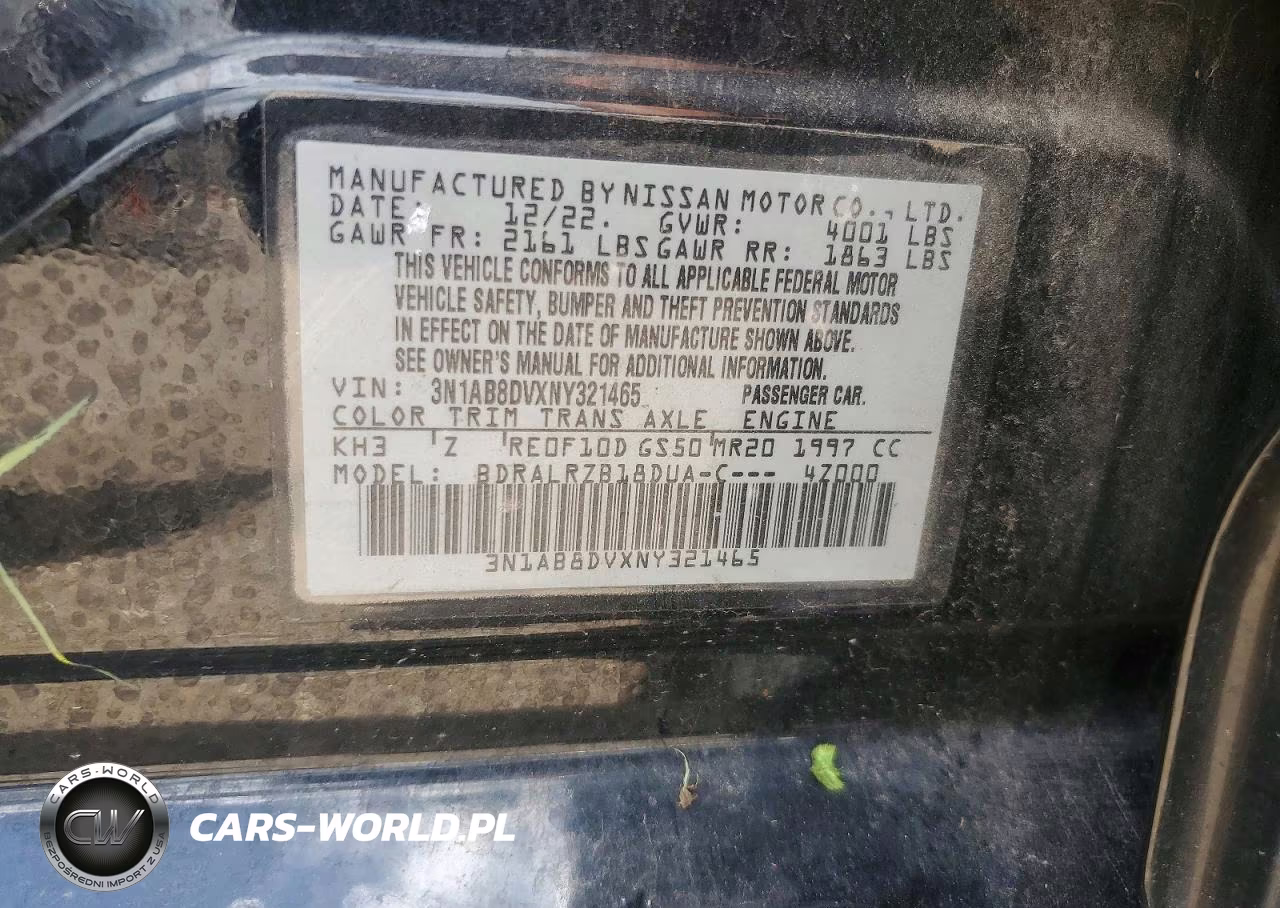 2022 Nissan Sentra Sr VIN:3N1AB8DVXNY321465 - 12