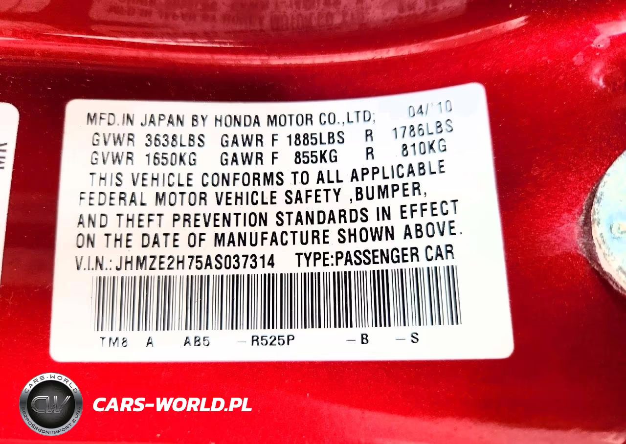 2010 Honda Insight Ex VIN:JHMZE2H75AS037314 - 12