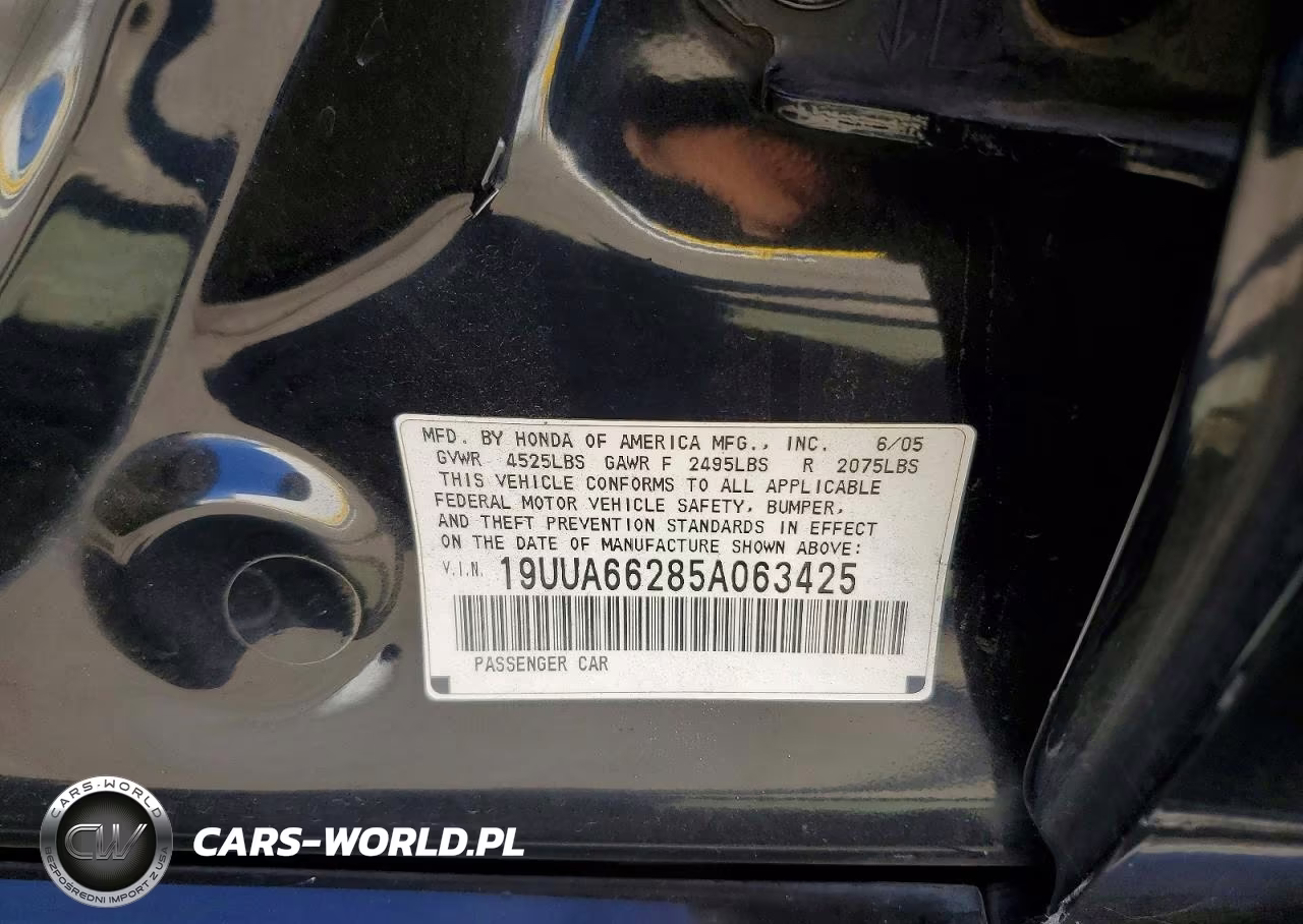 2005 Acura Tl VIN:19UUA66285A063425 - 12