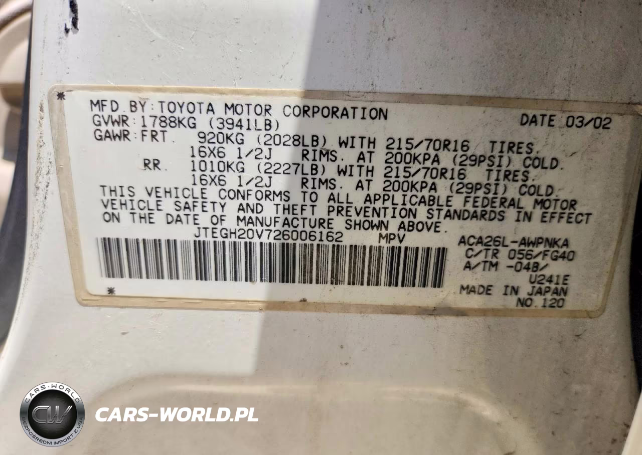 2002 Toyota Rav4 Base VIN:JTEGH20V726006162 - 13