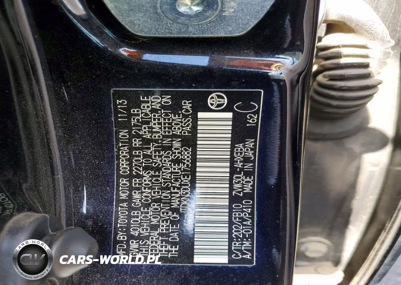 2014 Toyota Prius Two VIN:JTDKN3DUXE1756882 - 12