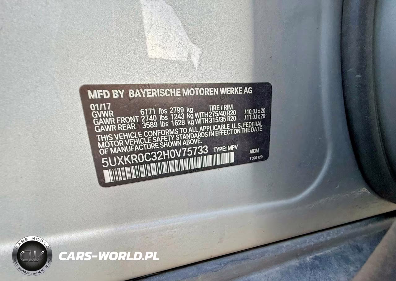2017 BMW X5 xDrive35I VIN:5UXKR0C32H0V75733 - 10