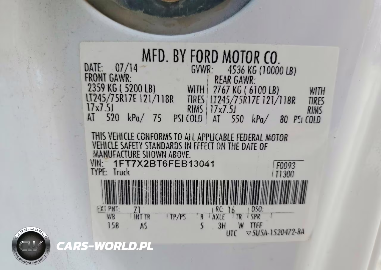 2015 Ford F250 Super Duty VIN:1FT7X2BT6FEB13041 - 12