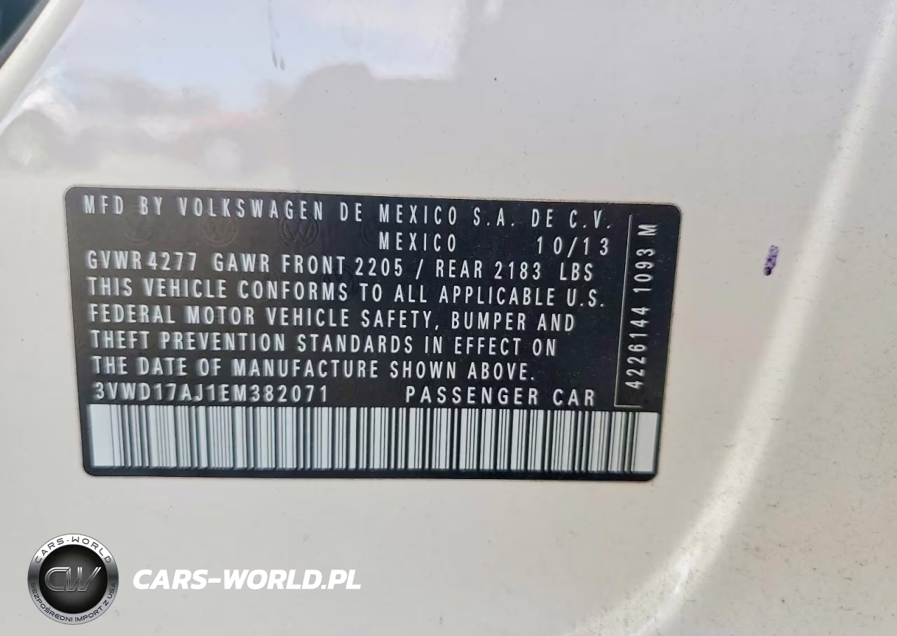2014 Volk Jetta VIN:3VWD17AJ1EM382071 - 12