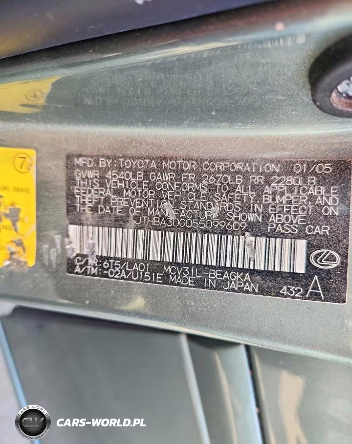 2005 Lexus Es 330 VIN:JTHBA30G055099609 - 12