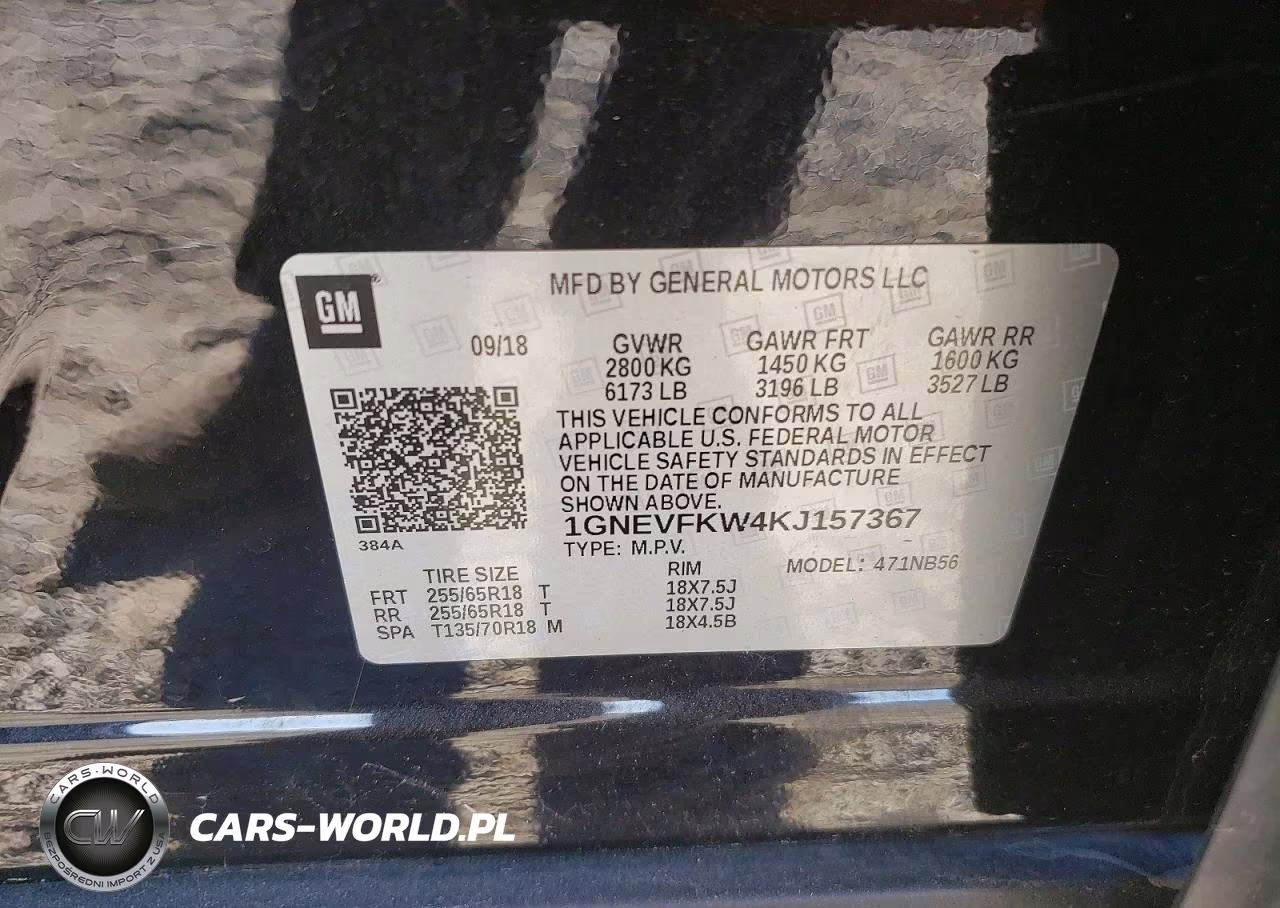 2019 Chevrolet Traverse Ls VIN:1GNEVFKW4KJ157367 - 13