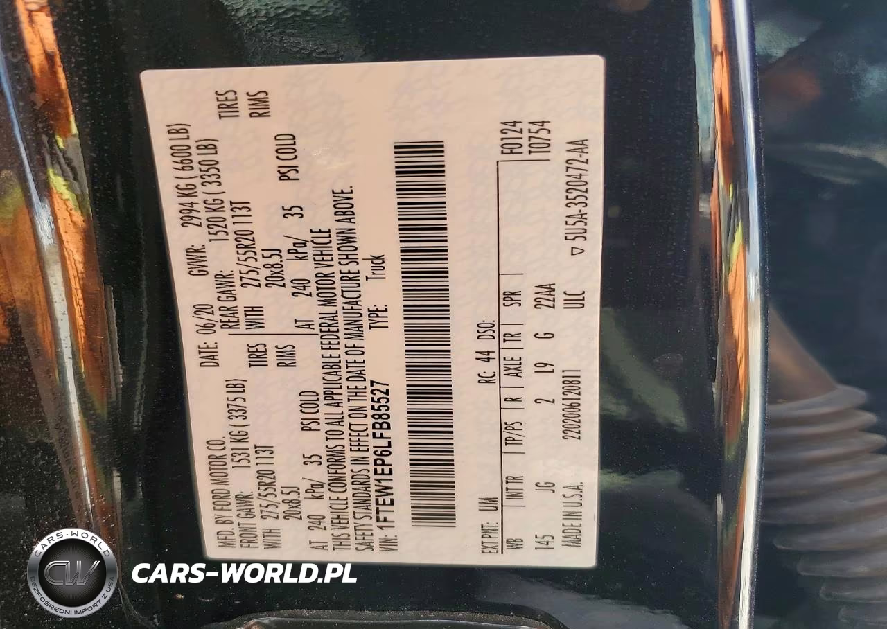 2020 Ford F150 Supercrew VIN:1FTEW1EP6LFB85527 - 12