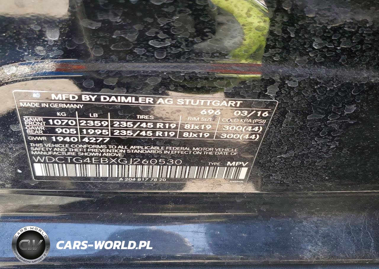 2016 Mercedes-Benz Gla 250 VIN:WDCTG4EBXGJ260530 - 13