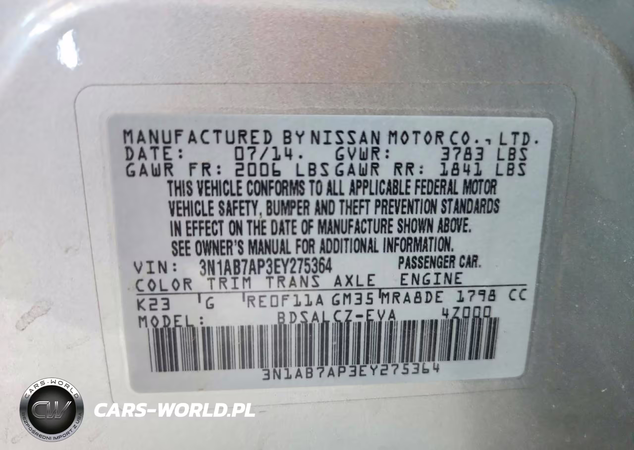 2014 Nissan Sentra S VIN:3N1AB7AP3EY275364 - 12