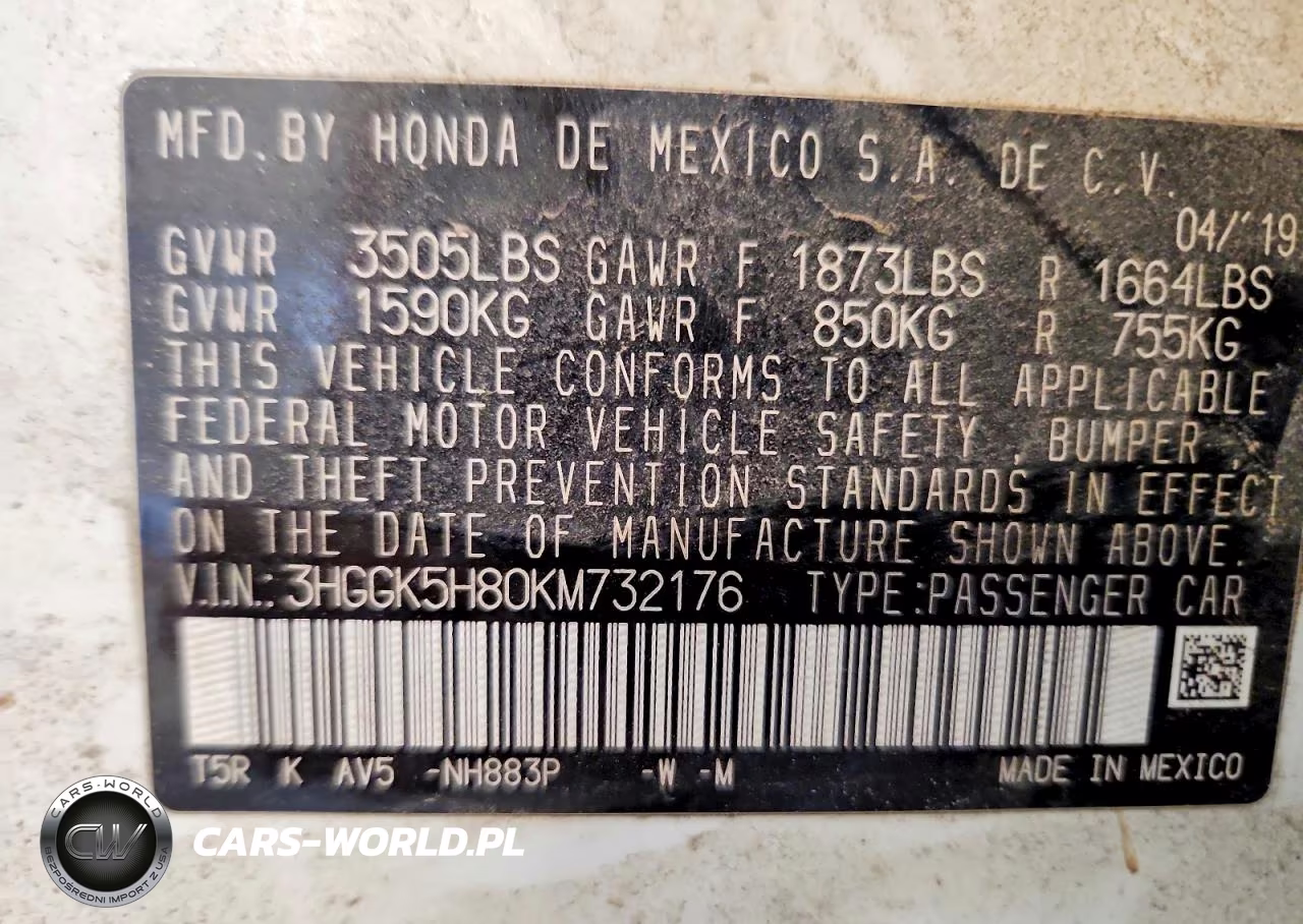 2019 Honda Fit Ex VIN:3HGGK5H80KM732176 - 12