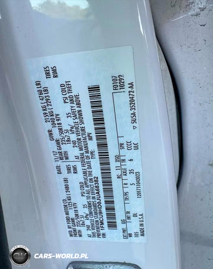 2018 Ford Escape Sel VIN:1FMCU9HD0JUA68382 - 10