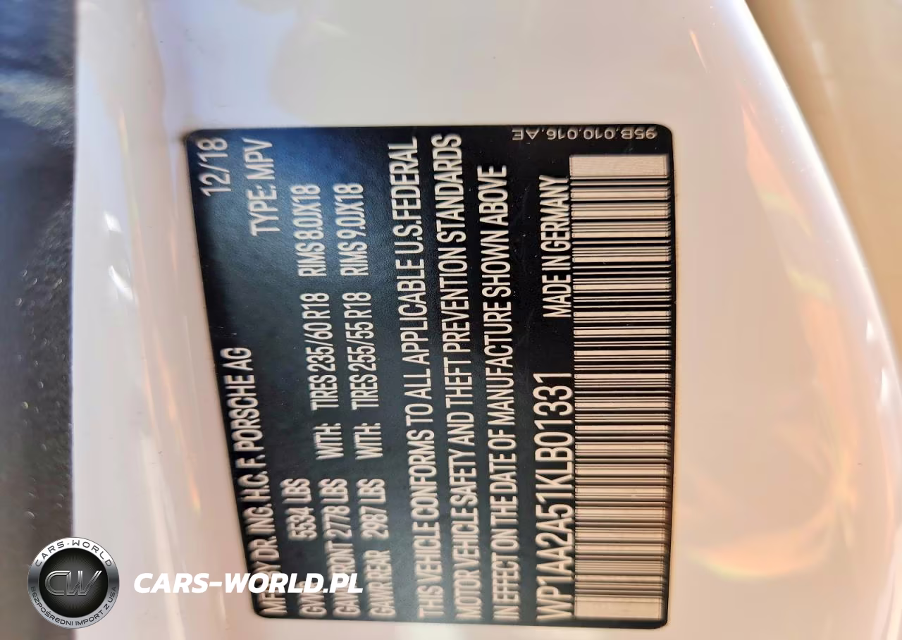 2019 Porsche Macan VIN:WP1AA2A51KLB01331 - 13
