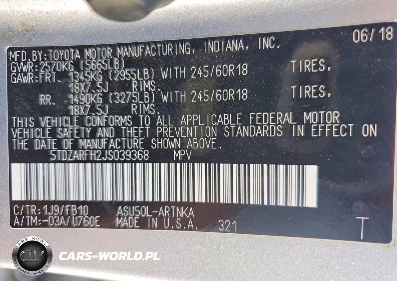 2018 Toyota Highlander Le VIN:5TDZARFH2JS039368 - 13