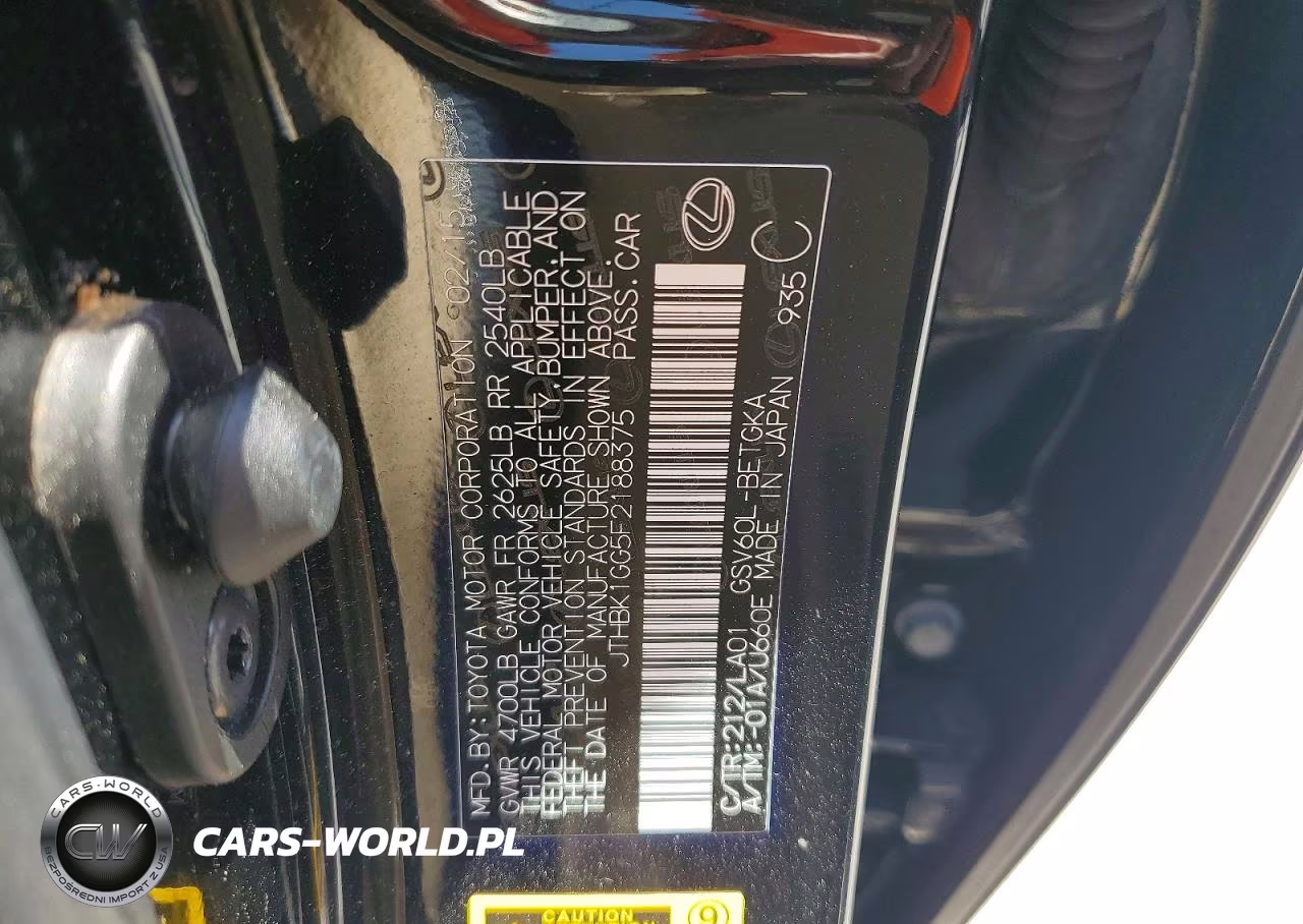 2015 Lexus Es 350 VIN:JTHBK1GG5F2188375 - 12