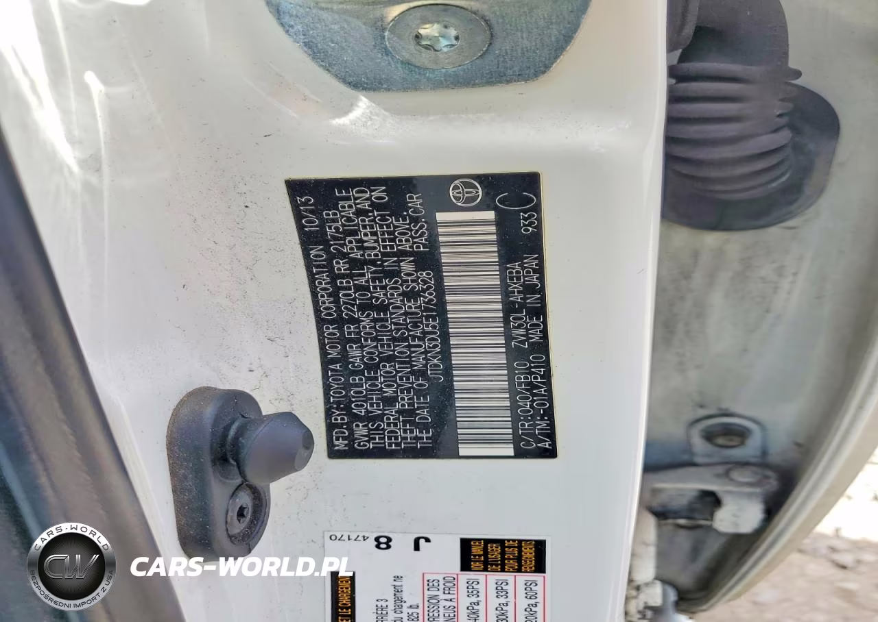 2014 Toyota Prius One VIN:JTDKN3DU5E1736328 - 12