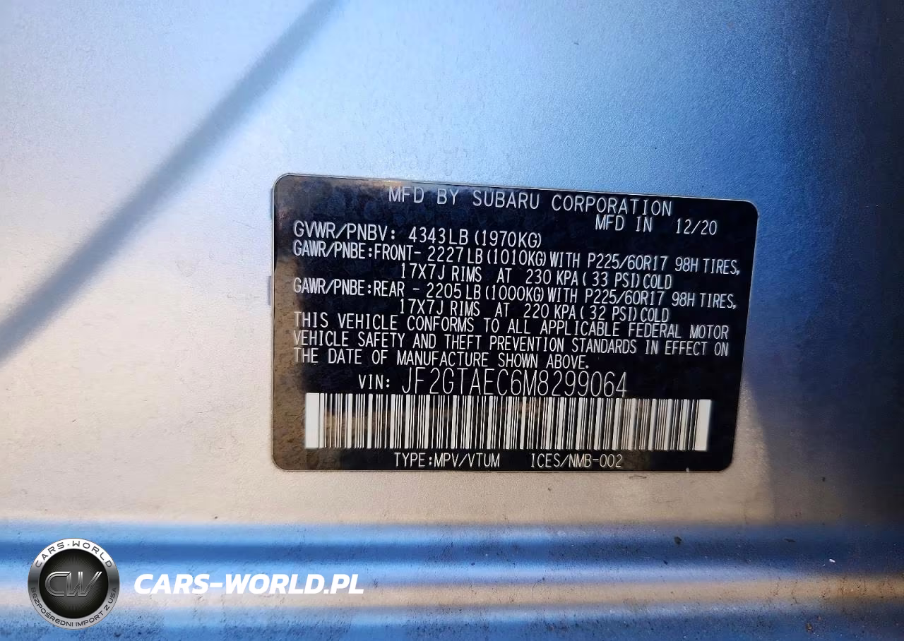 2021 Subaru Crosstrek Premium VIN:JF2GTAEC6M8299064 - 14