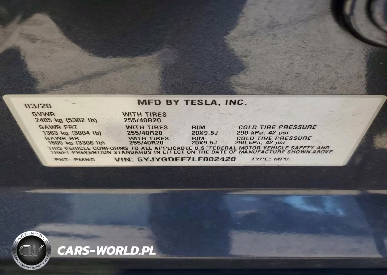 2020 Tesla Model Y VIN:5YJYGDEF7LF002420 - 12