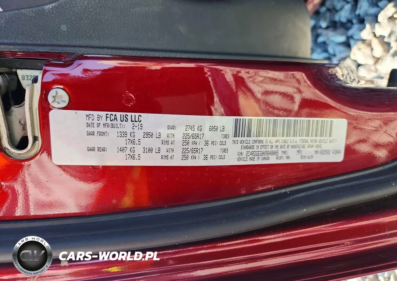 2019 Dodge Grand Caravan Gt VIN:2C4RDGEG0KR648005 - 13