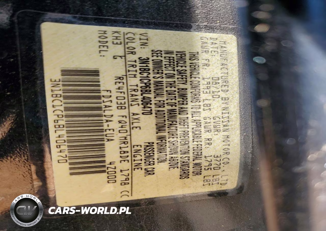 2011 Nissan Versa 1.8 S VIN:3N1BC1CP6BL406470 - 12