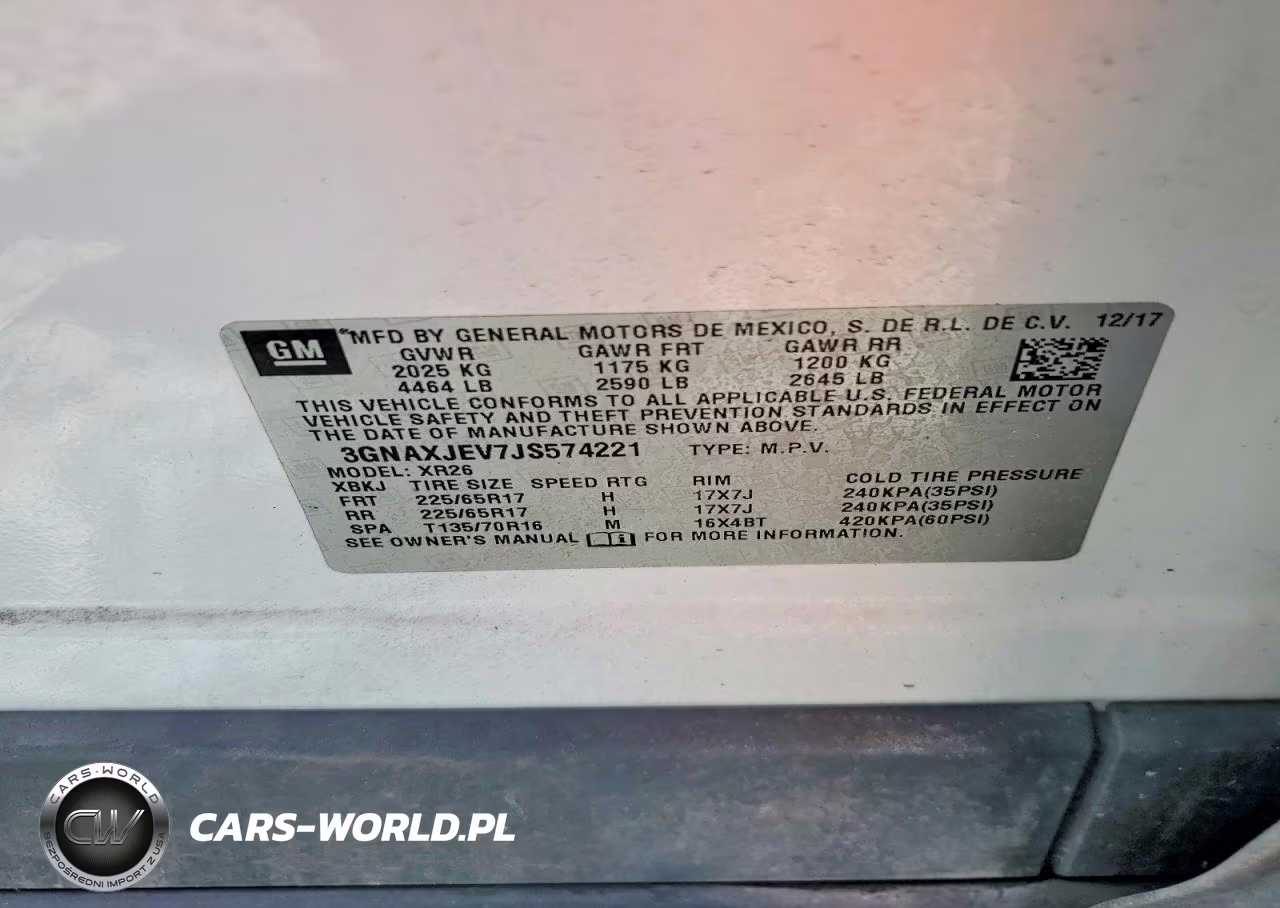 2018 Chevrolet Equinox Lt VIN:3GNAXJEV7JS574221 - 12