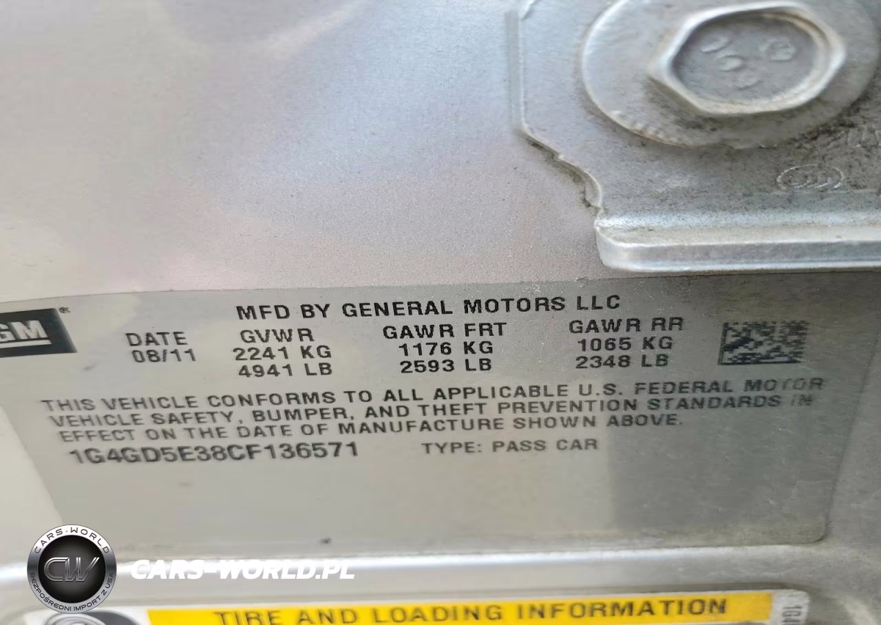 2012 Buick Lacrosse Premium VIN:1G4GD5E38CF136571 - 12