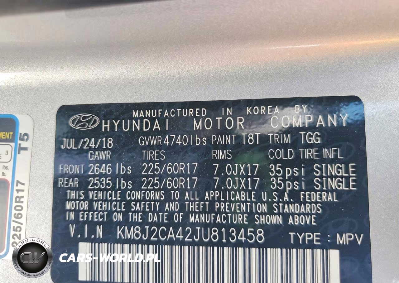 2018 Hyundai Tucson Se VIN:KM8J2CA42JU813458 - 13