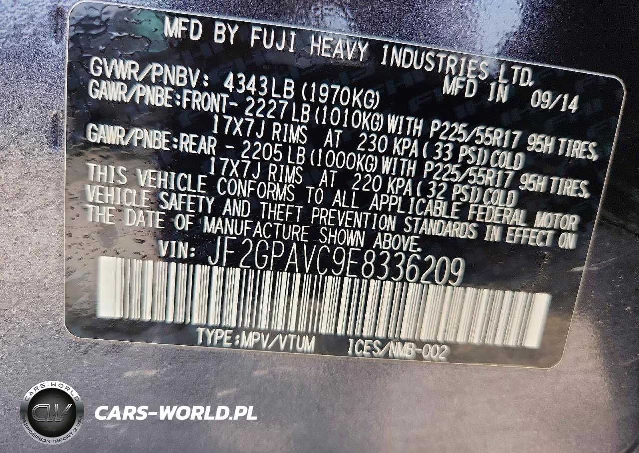2014 Subaru Xv Crosstrek 2.0 Premium VIN:JF2GPAVC9E8336209 - 14