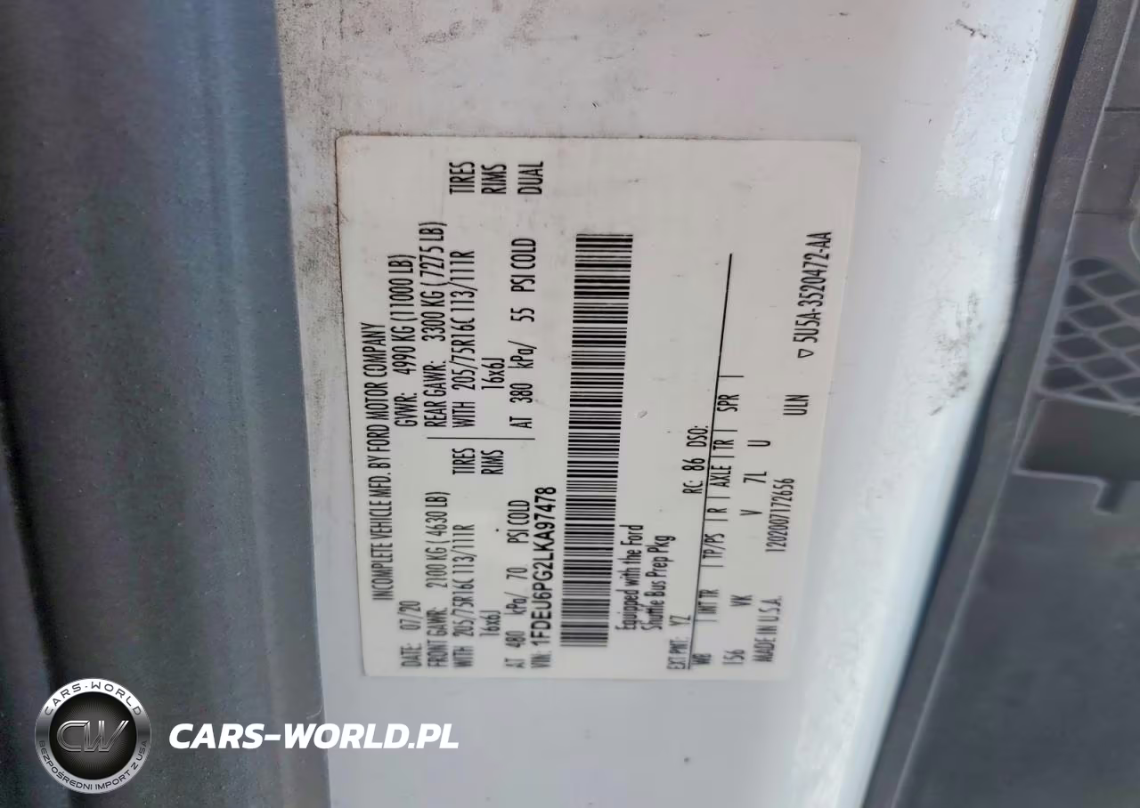 2020 Ford Transit T-350 Hd VIN:1FDEU6PG2LKA97478 - 13