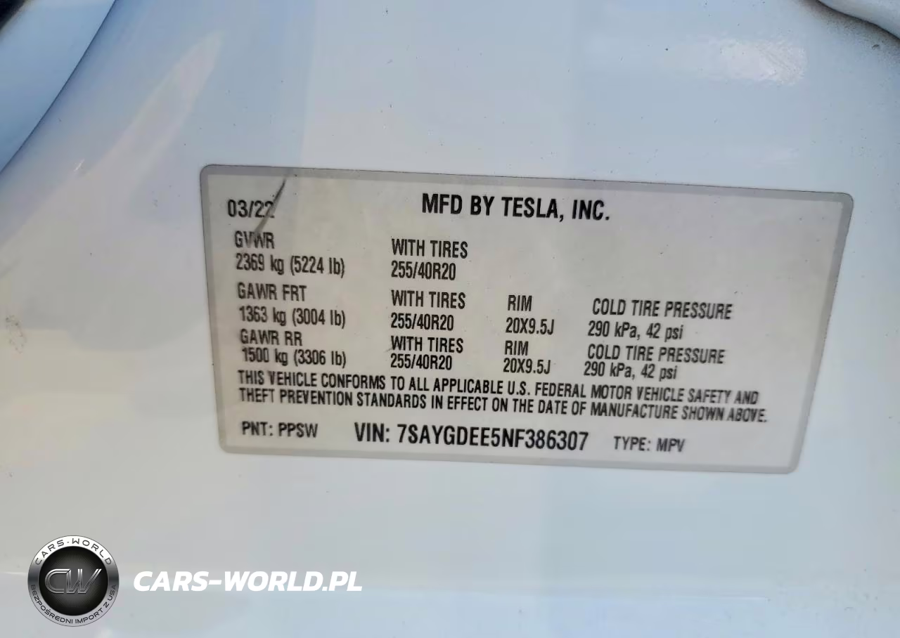 2022 Tesla Model Y VIN:7SAYGDEE5NF386307 - 12