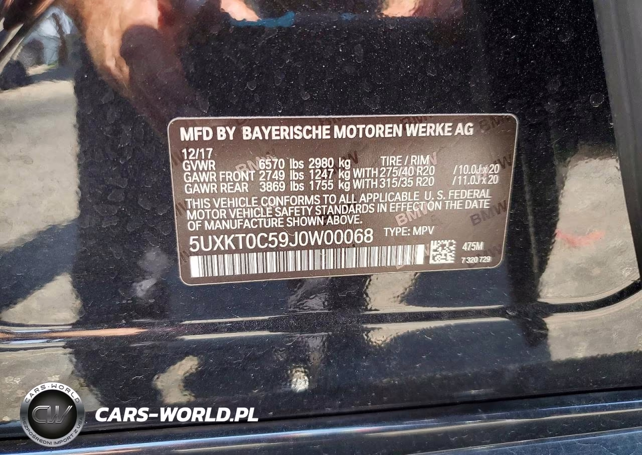 2018 BMW X5 Xdr40E VIN:5UXKT0C59J0W00068 - 13
