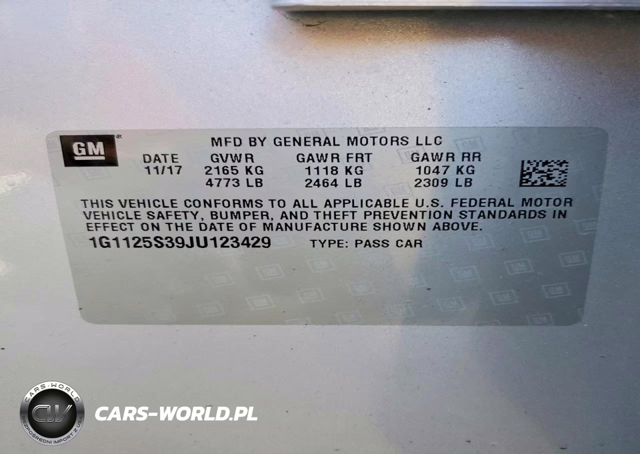 2018 Chevrolet Impala Premier VIN:1G1125S39JU123429 - 13