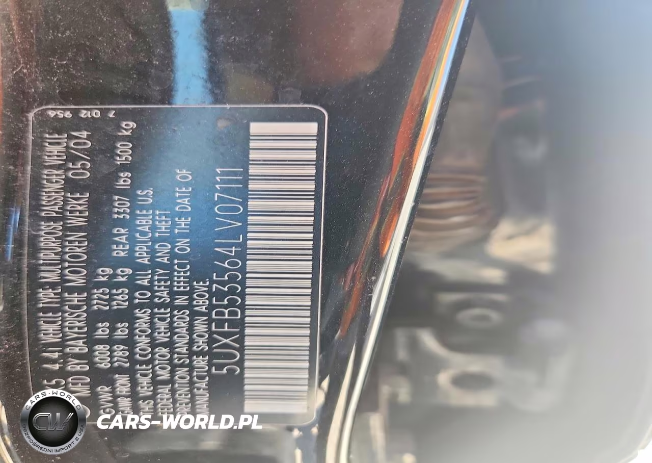 2004 BMW X5 4.4I VIN:5UXFB53564LV07111 - 12