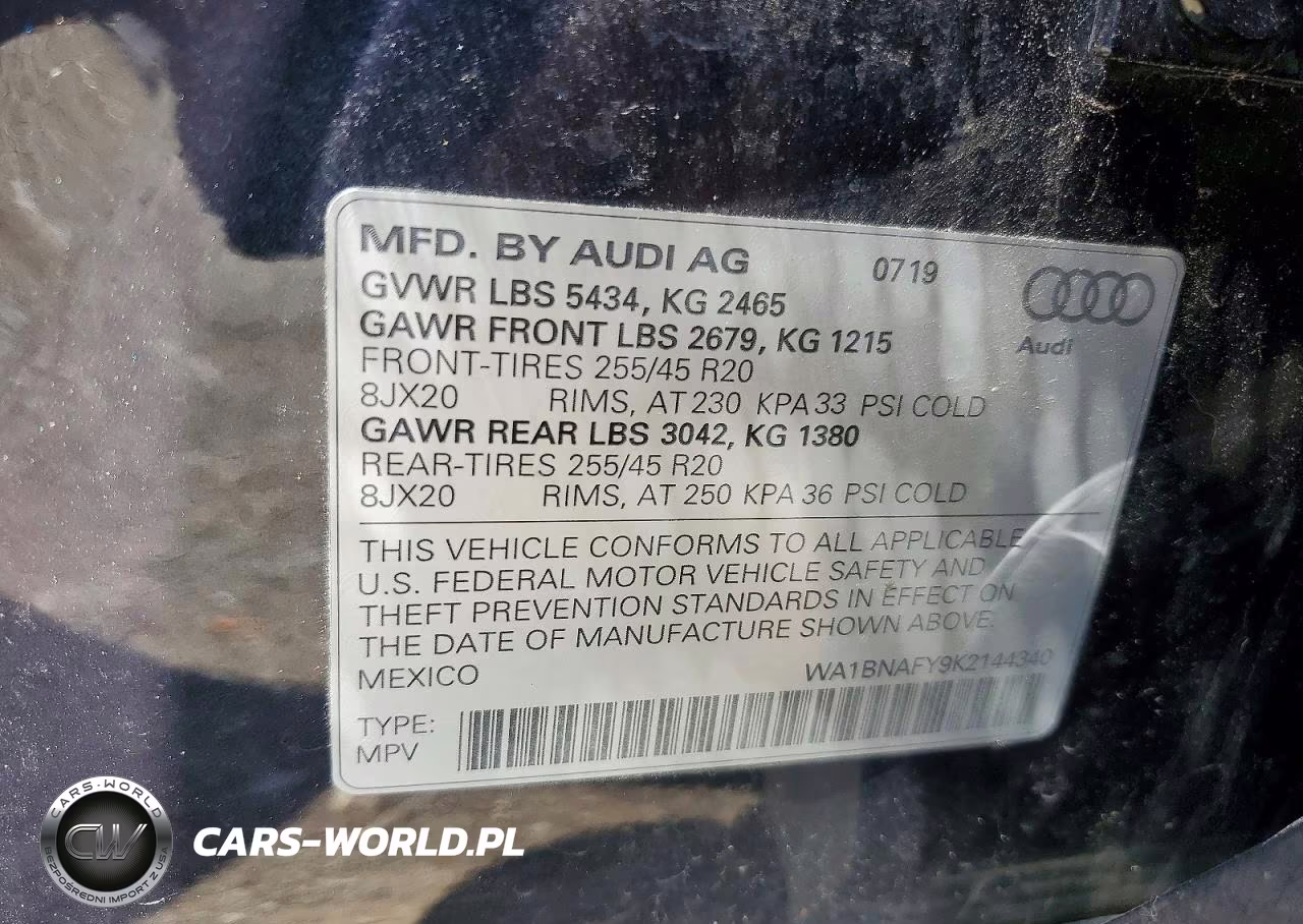 2019 Audi Q5 Premium Plus VIN:WA1BNAFY9K2144340 - 13