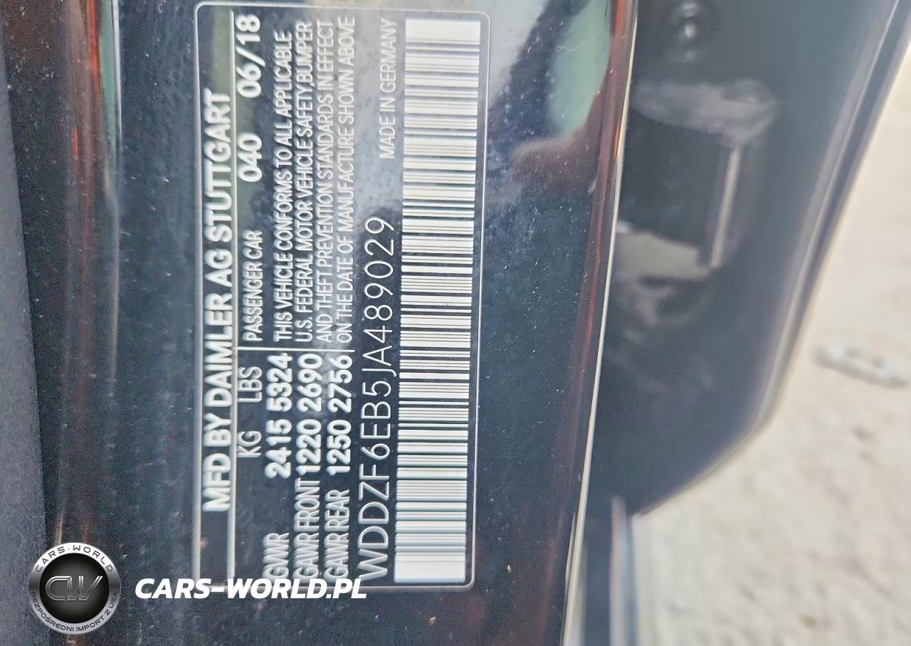 2018 Mercedes-Benz E 43 4Matic Amg VIN:WDDZF6EB5JA489029 - 12