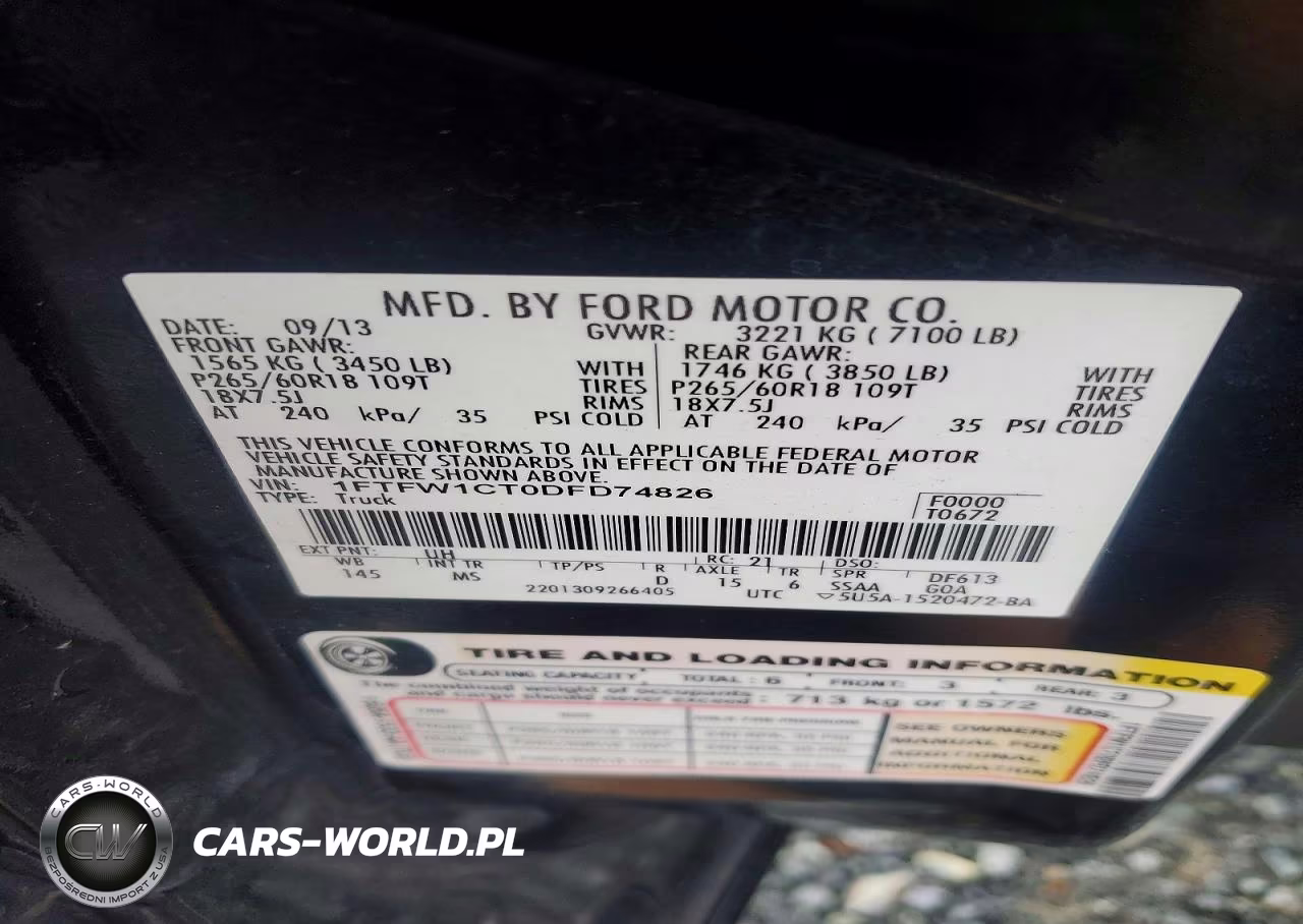 2013 Ford F150 Supercrew VIN:1FTFW1CT0DFD74826 - 12
