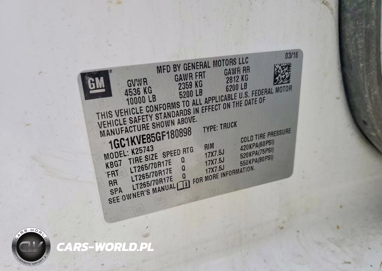 2016 Chevrolet Silverado K2500 Heavy Duty Lt VIN:1GC1KVE85GF180898 - 12
