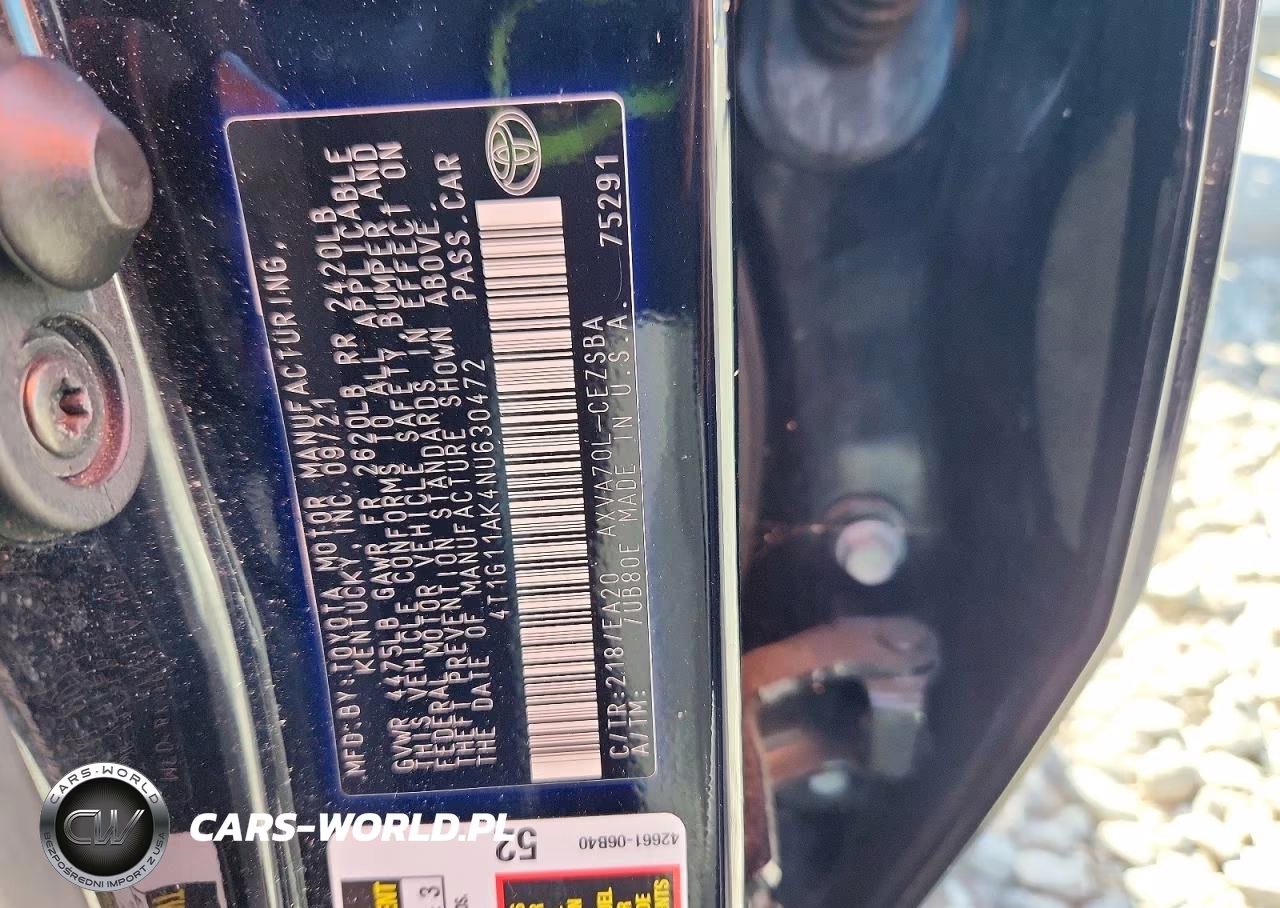2022 Toyota Camry Se VIN:4T1G11AK4NU630472 - 12