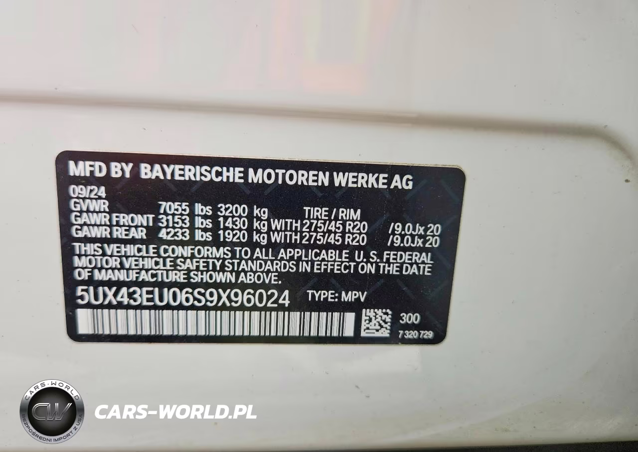 2025 BMW X5 xDrive50E VIN:5UX43EU06S9X96024 - 13