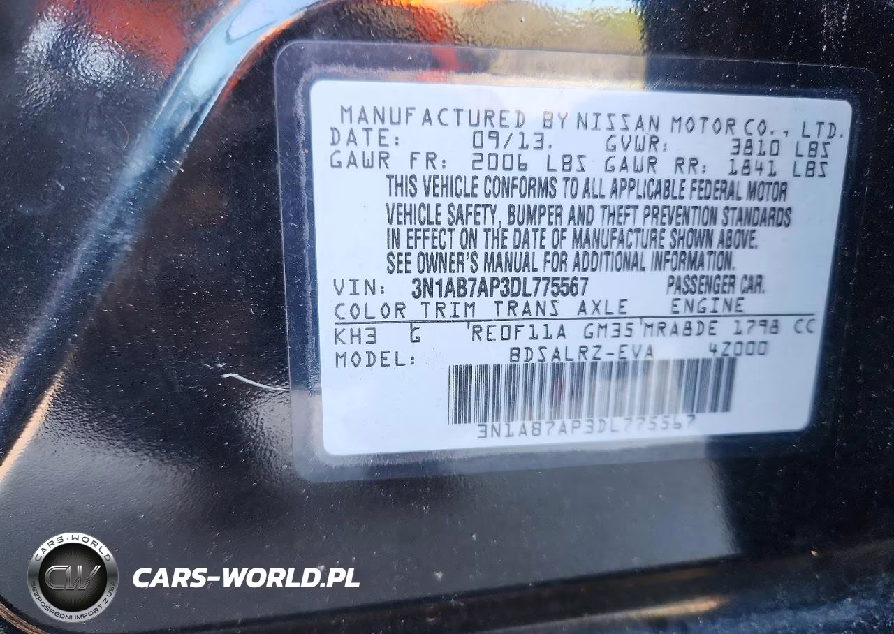 2013 Nissan Sentra S VIN:3N1AB7AP3DL775567 - 12
