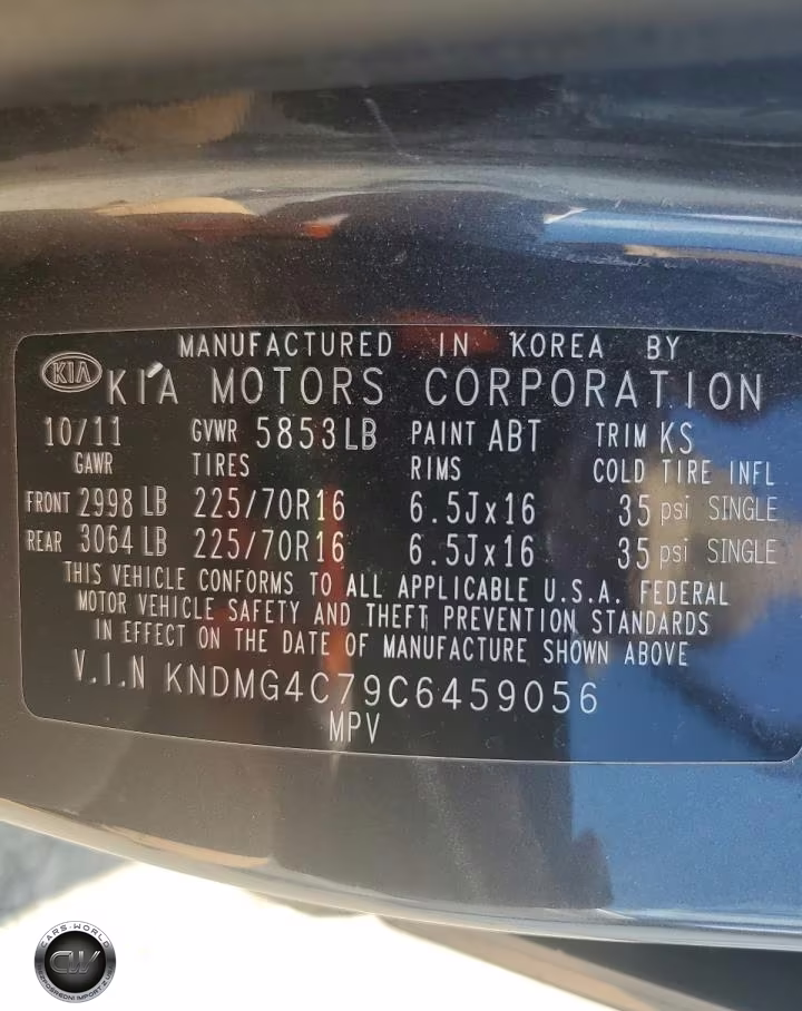 2012 Kia Sedona Lx VIN:KNDMG4C79C6459056 - 13