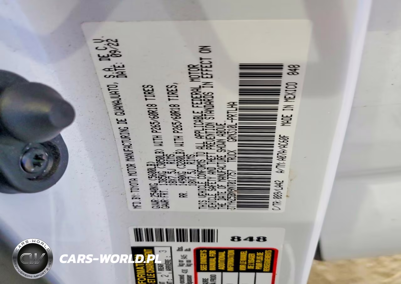 2022 Toyota Tacoma Limited VIN:3TYHZ5BN9NT017757 - 12