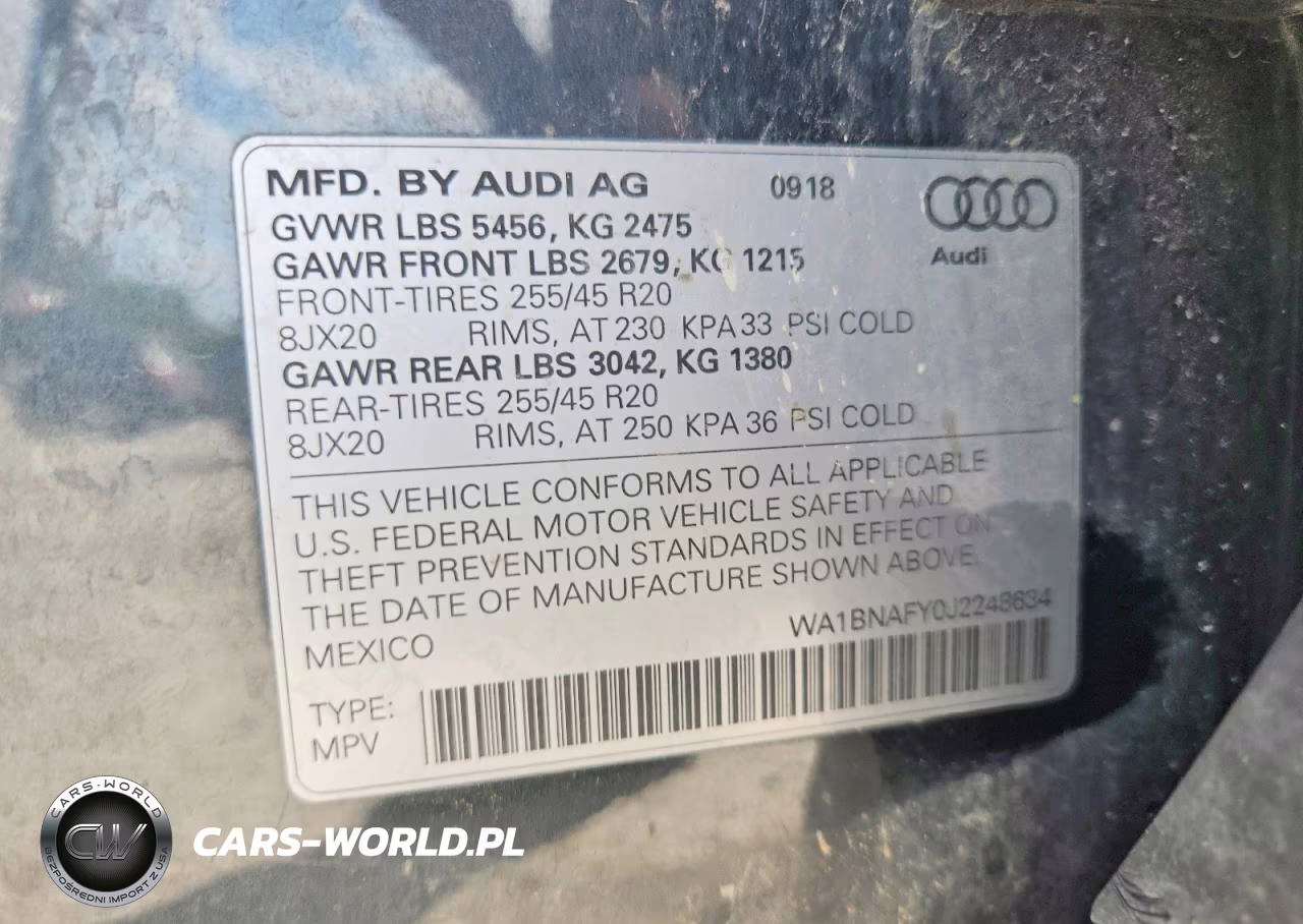 2018 Audi Q5 Premium Plus VIN:WA1BNAFY0J2248634 - 12
